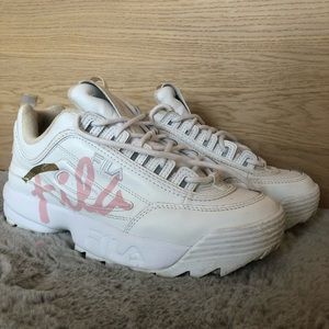 Fila Disruptor Pink and Gold